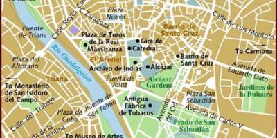 মানচিত্র: Sevilla এলাকাগুলোর