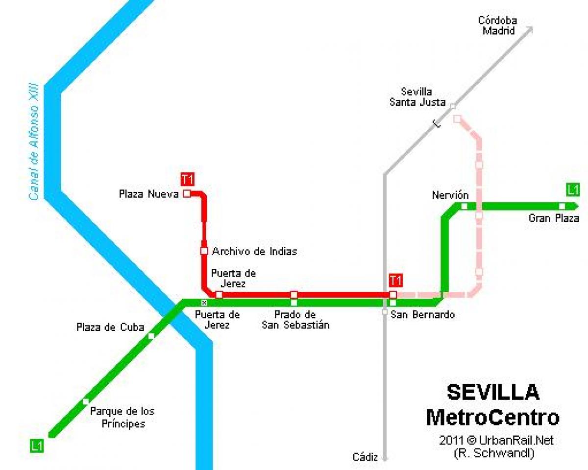 মানচিত্র: Sevilla ট্রাম