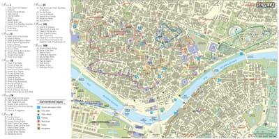 Seville দর্শনীয় স্থান মানচিত্র