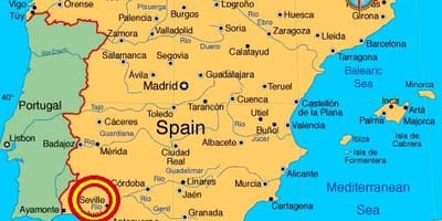সেভিলা espana মানচিত্র