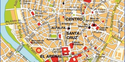 Seville দর্শনীয় মানচিত্র